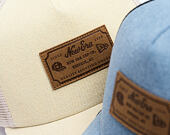 Cap New Era - Branded Denim Leather Patch 9FORTY A-Frame Trucker - Camel
