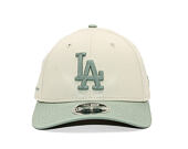 Cap New Era - MLB Side Script 9FORTY M-CROWN - LA Dodgers - Cream / Pastel Green