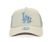 Womens Cap New Era - MLB Floral 9FORTY A-Frame Trucker - LA Dodgers - Cream / Sky Blue