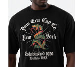 Tee New Era - Branded Oversized Graphic Tee - Black