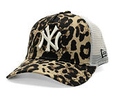 Womens Cap New Era - MLB Summer Leopard 9FORTY M-CROWN A-Frame Trucker - NY Yankees - Brown