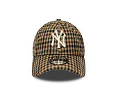 Cap New Era - MLB IMAGE DROP Water Repel Checker 9TWENTY - NY Yankees - Stone