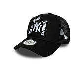 Cap New Era - MLB Wordmark 9FORTY A-Frame Trucker - NY Yankees - Black