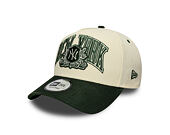 Cap New Era - MLB Wordmark Suede 9FORTY A-Frame - NY Yankees - Cream / Cilantro Green