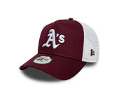 Cap New Era - MLB Essential 9FORTY A-Frame Trucker - Oakland Athletics - Burgundy
