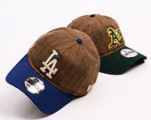 Cap New Era × Three Looms - Chestnut Pinstripe 9TWENTY A-Frame - LA Dodgers