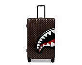 Bag Sprayground - Sharks In Paris Wtf Bubble Brown Check Full-Size Luggage