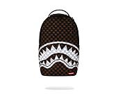 Backpack Sprayground - Brown And Cream Drip Check Shark Backpack