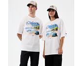 Tee New Era - Branded Beach Graphic Oversized Tee - White