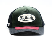 Cap Von Dutch - Bi-Material Visor Oval Patch Trucker - Green / Navy / Burgundy