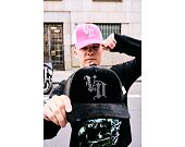 Womens Cap Von Dutch - Baseball - Velvet Rhinestone Logo - Black