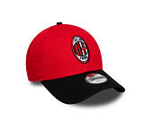 Kids Cap New Era - Contrast Stitch 9FORTY - AC MILAN - Scarlet