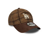 Cap New Era - MLB Mix Check 9TWENTY - LA Dodgers - Chestnut Brown / Stone